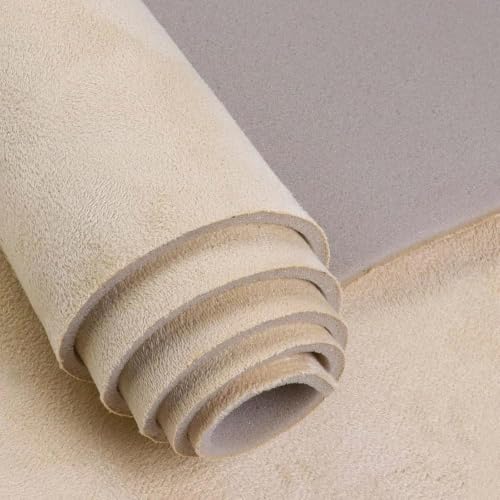 Beige Suede Headliner Fabric - 96" L × 60" W Auto Head Liners, Fabric Tube Packaging with Foam Backing for Cars, Trucks, SUVs, RVs, Boats - Home Repair/DIY Headliner Material - color: Beige, size: 96"L×60"W