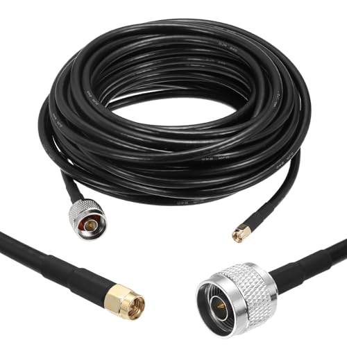 MECCANIXITY KMR240 Coax Extension Cable 50ohm 35Ft SMA Male to N-Type Male - size: 35ft