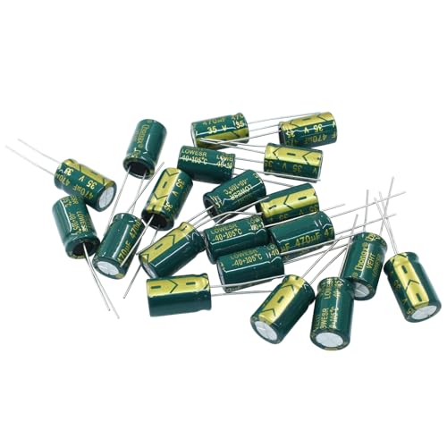 Hordion 20PCS 35V 470UF Electrolytic Capacitor, 0.39x0.67in High Frequency - style: 35V 470UF