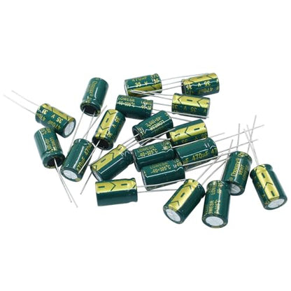 Hordion 20PCS 35V 470UF Electrolytic Capacitor, 0.39x0.67in High Frequency - style: 35V 470UF