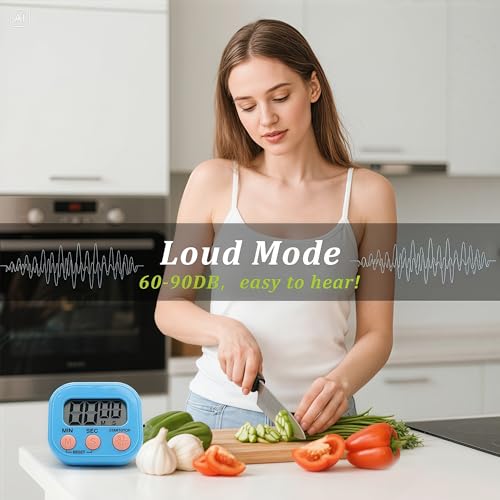 24 Pack Multi-Function Electronic Timer - Kitchen Timer,Magnetic Digital Timers,Big LCD Display, ON/Off Switch,Extensively Use in Cooking,Gym, Meeting, Classroom,Kitchen,Study,Work,Outdoor Activities - size: 24