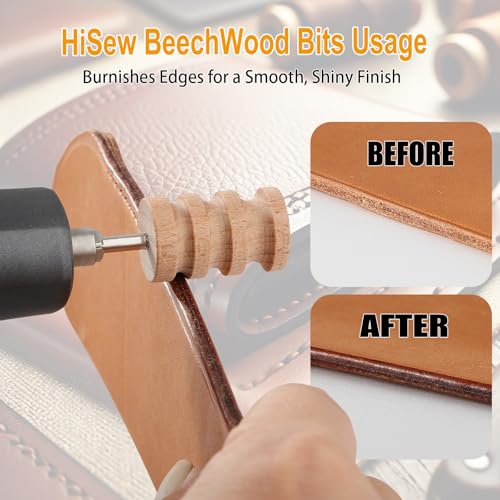 HiSew Leather Burnishing Bits for Rotary Tools -Everday Edge Finishing