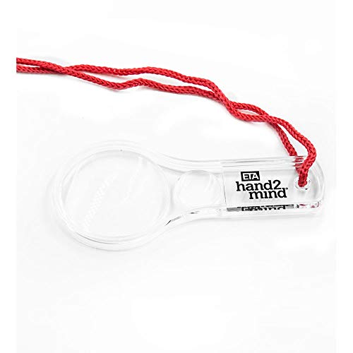 hand2mind Hand Lens with Lanyard, 3X and 6X Magnifier for Home, Classroom, Indoor and Outdoor Use (Pack of 10)