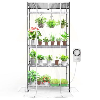 Barrina CX3Z Indoor Greenhouse with Grow Light 4-Tier 108W 35.4x13.8x70.9IN - color: 5000K-CX3Z, size: 35.4x13.8x70.9IN w/ Tent