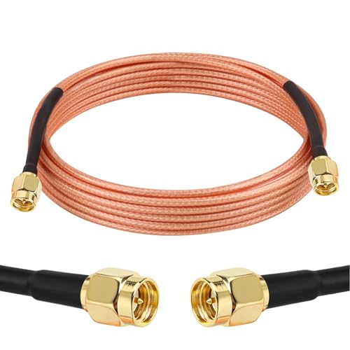 MOOKEERF SMA Male to SMA Male Cable - 10FT RG316 SMA Extension Cable 50 ohm for Router, Test Equipment, Signal Enhancer, Wireless Adapter,WiFi Antenna Applications - size: 10FT