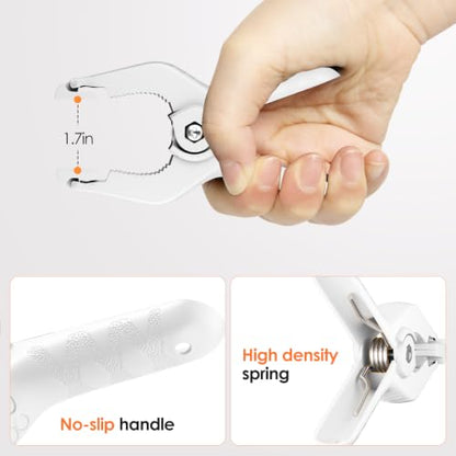 Spring Clamps Heavy Duty, 3.5in Backdrop Clips, 10 Pack- White - color: White, size: 3.5in