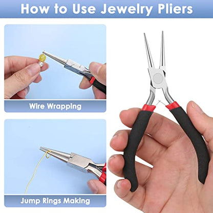 Round Nose Pliers, Wire Jewelry Making Tools Bead Pliers for Wire Wrapping, Jump Rings Making, Jewelry Making Supplies, DIY Craft - style: Round Nose Pliers