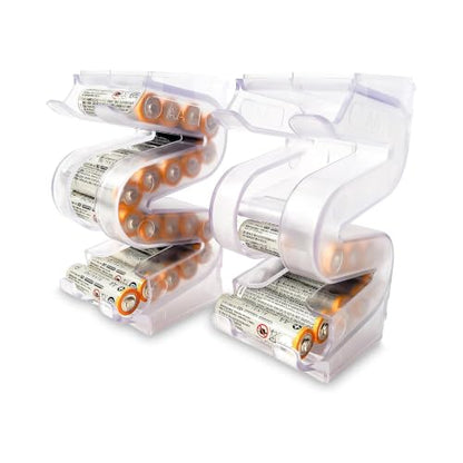 Battery Ladder Case - Battery Organizer & Dispenser (AA, 2-Pack) - color: 2 - Pack, size: AA