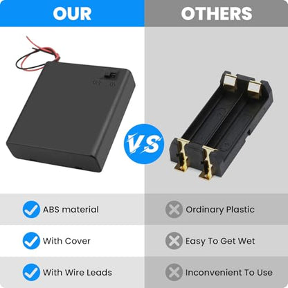 SDTC Tech 4 x 1.5V AA Battery Holder with Wires - size: 4AA