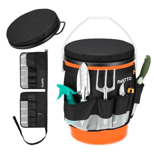 PAHTTO 5 Gallon Bucket Seat,Tool Organizer Bag & Bucket Seat Lid
