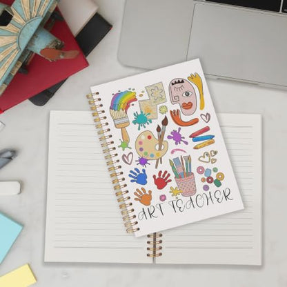 Qabliqo Art Teacher Gifts Spiral Notebook Journal - color: Art Teacher