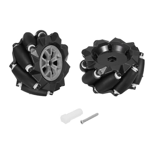MECCANIXITY Mecanum Wheels Set 97mm / 3.82 Omnidirectional Wheels Black