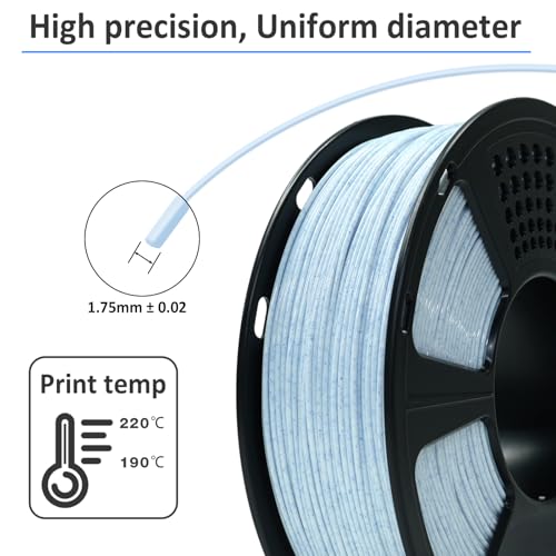 GIANTARM PLA 3D Printer Filament 1.75mm,Blue Marble PLA Filament 1kg - color: Marble Blue, size: 1kg