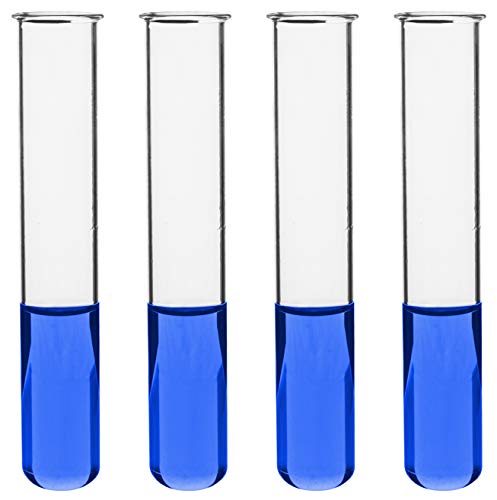EISCO 24PK Test Tubes, 50ml - Borosilicate 3.3 Glass - 1.2mm Thick Walls, Beaded Rim - Superior Heat & Chemical Durability - 5.9" Tall, 1" Diameter