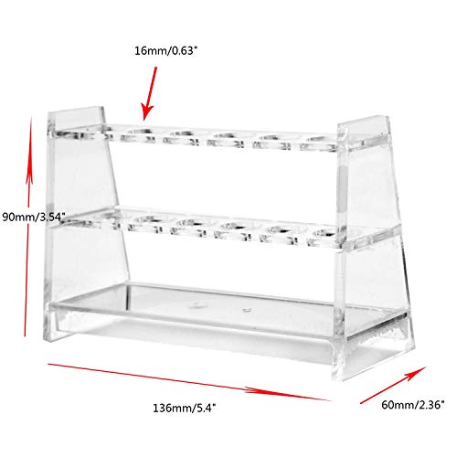 Driak 6 Sockets Transparent Plastic Test Tubes Rack Centrifuge Tube Rack Used for 10ml Centrifuge Tube - style: One Layers(10ML)