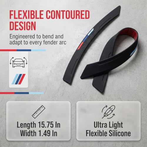 2PCS Car Wheel Arch Anti-Collision Strip, Silicone Protector