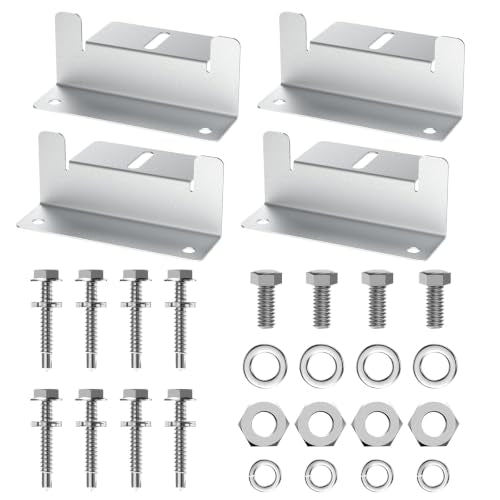 4Pcs Z Brackets Solar Panel Mounting Kit - size: 4 pcs-Z Brackets