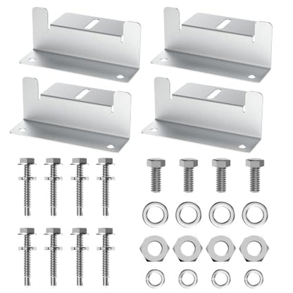 4Pcs Z Brackets Solar Panel Mounting Kit - size: 4 pcs-Z Brackets
