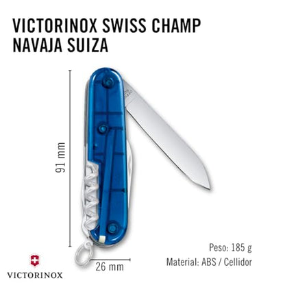 Victorinox Swisschamp Multi-Tool (Sapphire), 91mm - color: Sapphire, style: SwissChamp