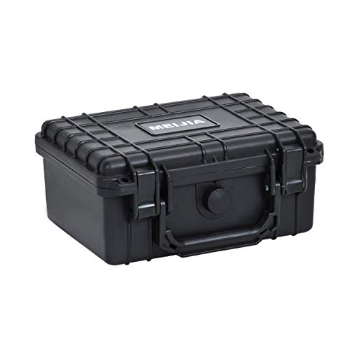 MEIJIA Portable All Weather IP67 Waterproof Protective Case,Hard Camera Case,Dry Case with Customized Foam,Fit Use of Drones,Camera,Equipments,Elegant Black (9.17inch x 7.56inch x4.33inch) - size: 9.17" x 7.56" x 4.33"