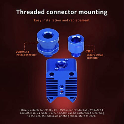 Upgrade Ceramic Heating Core CHC Hotend 24V Copper Heater Block Titanium Heatbreak Improved Nozzle Compatible with Voron 2.4 Ender 3 V2 Pro CR10 Ender 5 Pro/Plus Ender 6 3D Printer