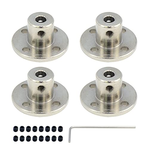 4Pcs 4mm Rigid Flange Shaft Coupling Motor Guide Shaft Coupler Connector - color: 4mm
