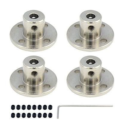 4Pcs 4mm Rigid Flange Shaft Coupling Motor Guide Shaft Coupler Connector - color: 4mm