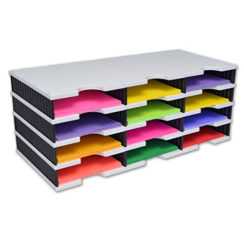 Ultimate Office TierDrop Desktop Organizer, 12 Compartment Sorter, 3-Wide - size: 12-Compartment Unit