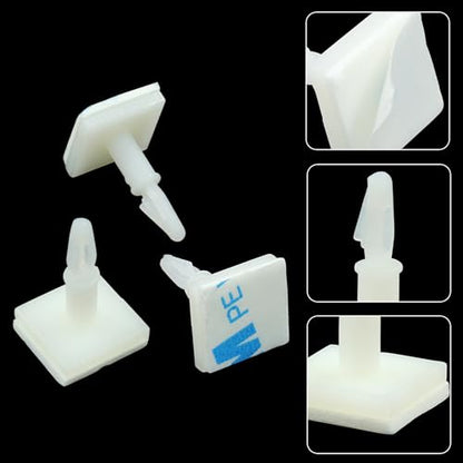 White Sticky PCB Spacers, 25 Pcs, 10.8mm/0.43" Height - size: 10.8mm/0.43"