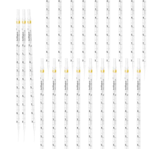 10ml Serological Pipettes, Disposable Plastic Polystyrene Pipettes with Individually Wrapped, Sterile, 200 Pcs - size: 10ML