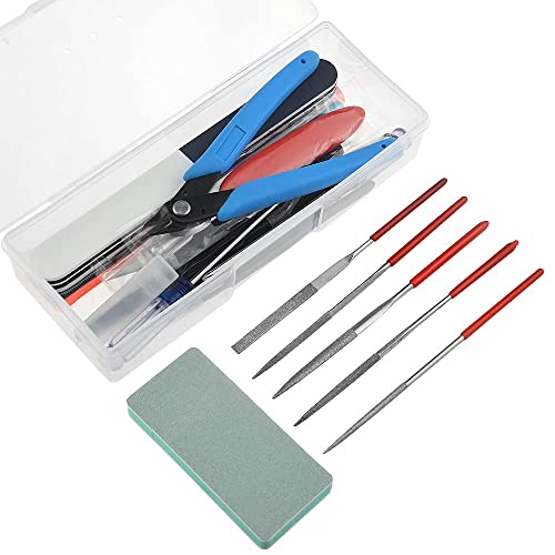 24Pcs Gundam Model Tools Kit Hobby Building Tools Modeler Basic Tools Craft Set for Car Model Building Repairing and Fixing - size: 24P1