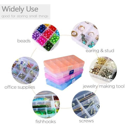 Opret Bead Organizer 15 Grids 4 Pack for Crafts - color: 4 pcs, multicolors 1
