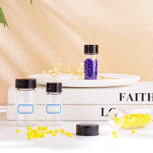 4ml Glass Vials with Screw Caps Small Sample Vials with Lids 20PCS - style: 4ml-20pcs