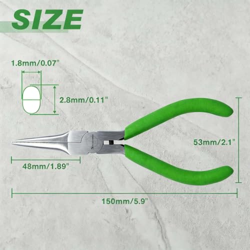 SPEEDWOX 4.5" Mini Needle Nose Pliers, Thin Serrated Jaw for Jewelry Making - style: Tapered Nose Pliers