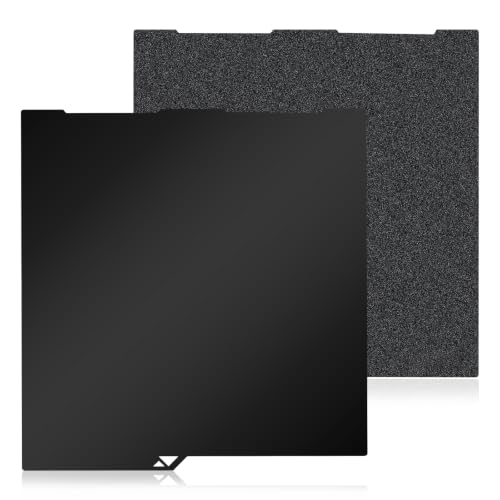 256x268mm Black PEI Double Sided Build Plate for Anycubic Kobra 3 V2/Kobra 3/Combo/ACE Pro, Smooth PEI+Textured PEI Spring Steel Plate Flexible Plate for Anycubic Kobra 3 3D Printer - size: 256x268mm