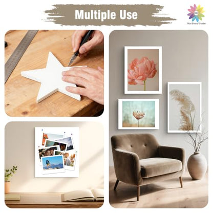 Mat Board Center 20x30 White Foam Boards Pack of 5, 1/8" Thick - color: White, size: 20x30