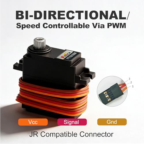 7.4V 7.5KG Metal Gear Digital Mini Servo Motor, High Torque 180 Degree RC Servo for TRX4M, SCX24, 1/10 Scale Cars, Robotics, Boats & Planes, Upgraded Metal Gear System - size: 7.4V 7.5KG-180°