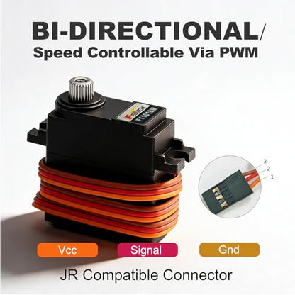 7.4V 7.5KG Metal Gear Digital Mini Servo Motor, High Torque 180 Degree RC Servo for TRX4M, SCX24, 1/10 Scale Cars, Robotics, Boats & Planes, Upgraded Metal Gear System - size: 7.4V 7.5KG-180°