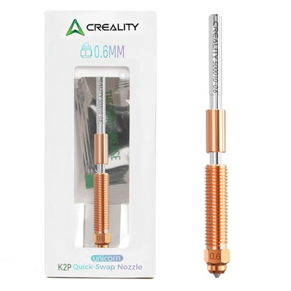 Creality Official K2 Plus Nozzle, 0.6mm 1 PCS Quick-Swap 3D Printer Nozzle Copper Alloy and Hardened Steel Nozzle for 3D Printer K2 Plus, K2, K2 Pro, Creality Hi - style: 1PCS 0.6mm