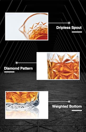 KITESSENSU Cocktail Mixing Glass 24oz 710ml - Crystal Bartender Accessories Glass Beaker to Mix & Stir Cocktails - Thick and Sturdy Bottom - Premium Seamless Design (Pack of 2) - size: 24 Ounces (Pack of 2)