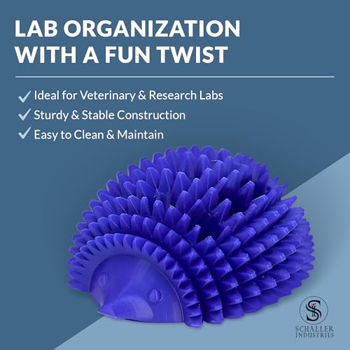 S I Hedgehog Veterinary Test Tube Rack, Holds 12 Vials, 16mm, Royal Blue - color: Royal Blue, size: 16mm Tubes