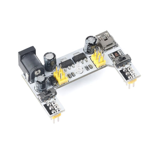 3Pcs MB102 Breadboard Power Supply Module, 3.3V 5V Dual Channel Power Supply Board with USB and DC Input for Arduino Prototyping