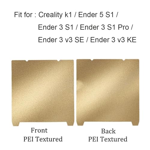 235X235MM Double Sided Textured PEI Sheet Heated Bed - color: Gold