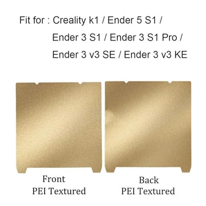 235X235MM Double Sided Textured PEI Sheet Heated Bed - color: Gold