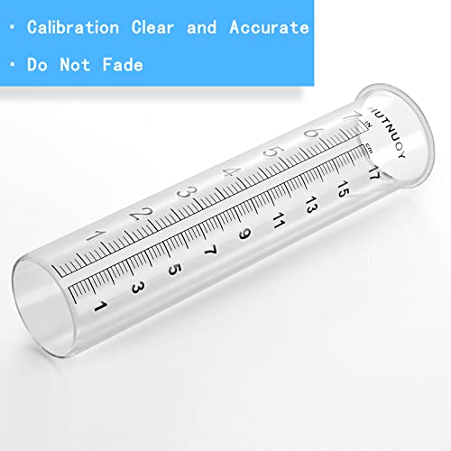 7" Capacity Rain Gauge Stainless Steel Fence Mounting Bracket with Rain Gauge Replacement Tube Glass for Outdoor Garden Yard Home, Lip Design, Best Rated, Easy to Read - size: 1Pcs Replacement Tubes + Mounting Bracket