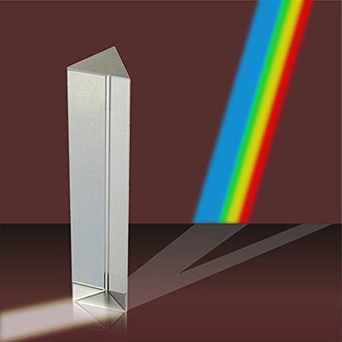 Amlong Crystal 4 inch Optical Glass Equilateral Prism for Teaching Light Spectrum Physics and Photo Photography Prism, 100mm - size: 4 Inch