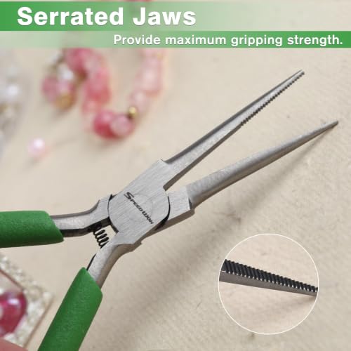 SPEEDWOX 4.5" Mini Needle Nose Pliers, Thin Serrated Jaw for Jewelry Making - style: Tapered Nose Pliers
