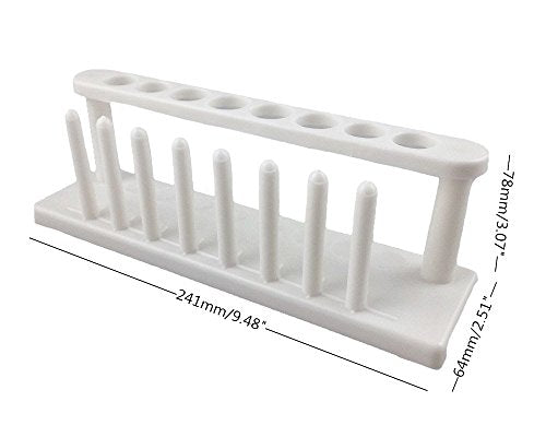 Honbay 8-Well Plastic Test Tube Rack Scientific Lab Tube School Laboratory Supplies Experiment Toy