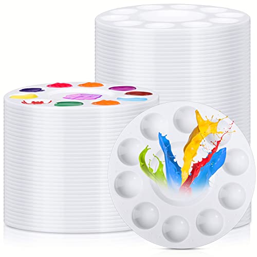 200 Pack Back to School Paint Palettes Bulk 6.7 Inch Paint Trays 10 Wells