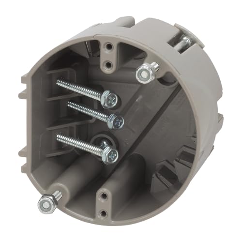 Southwire Electrical Box for Ceiling Fan, Light Fixture, 50lb Ceiling Fan and 75lb Light Fixture Support, Depth Adjustable, Gray, MSBFAN - size: Ceiling, style: Fan & Fixture